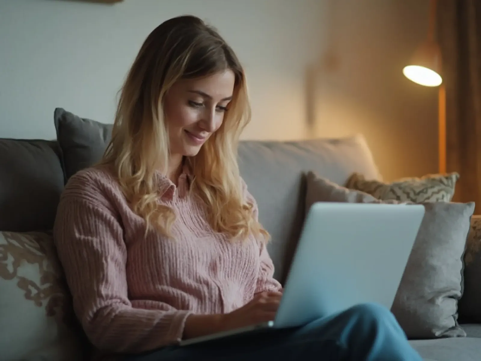 Nahaufnahme einer Hand, die eine Nachricht auf dem Smartphone korrigiert