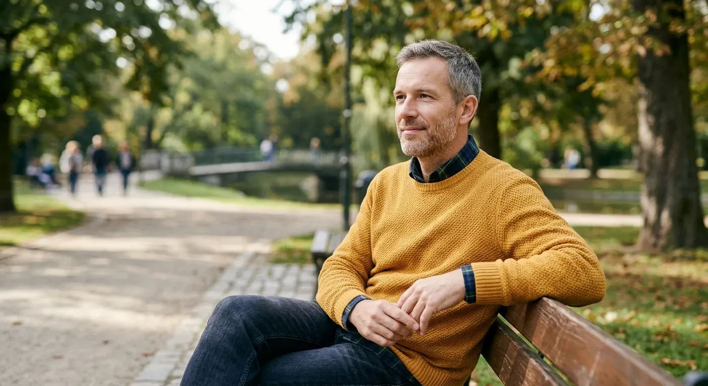 Person schreibt lächelnd mehrere Nachrichten am Smartphone