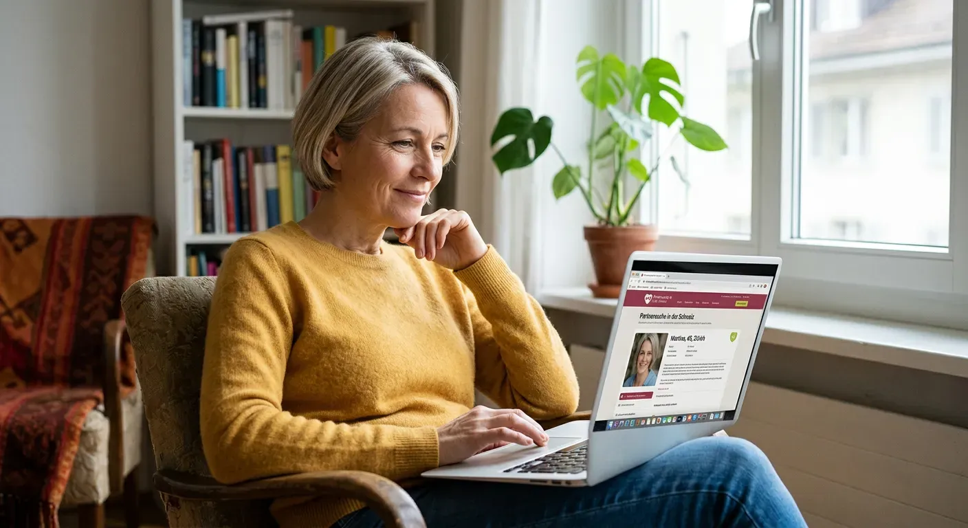 Person sitzt entspannt zu Hause am Laptop